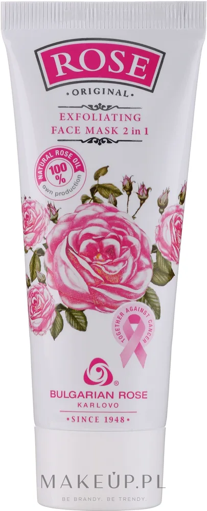 Bulgarian Rose Rose Original Exfoliating Face Mask маска для лица отшелушивающая с AHA кислотами розовой водой и маслом розы 75 мл