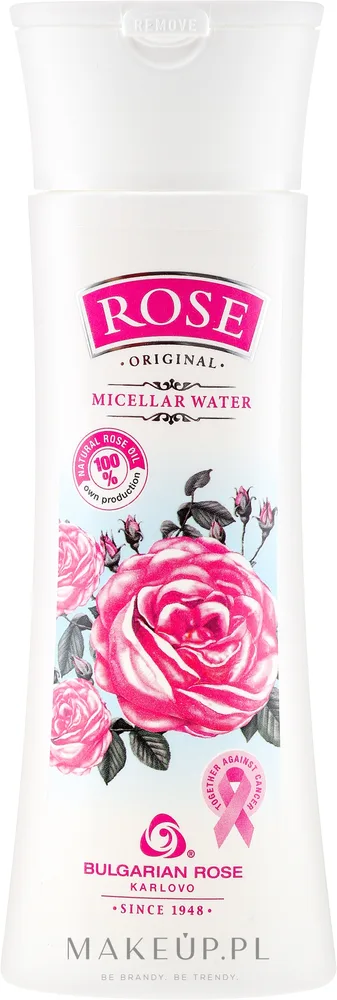 Розовая мицеллярная вода Bulgarian Rose с гидролатом и маслом дамасской розы и алоэ, 150 мл