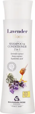 Шампунь и кондиционер для волос 2 в 1 Bulgarian Rose Lavender and Honey с лавандой и мёдом, 200 мл