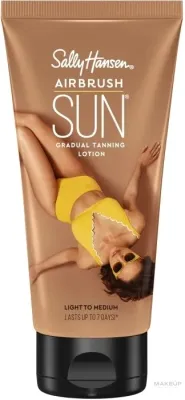 Лосьон-автозагар для тела Sally Hansen Airbrush Sun Gradual Tanning Lotion Light To Medium с маслом ши, 175 мл