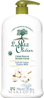 Крем для душа Le Petit Olivier Extra Gentle Cream Cotton Shower Creams, аромат хлопкового молочка, 750 мл