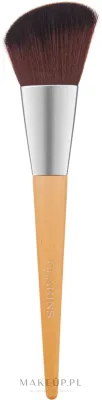 Кисть для румян и бронзера Clarins Blush Brush, скошенный синтетический ворс, деревянная ручка