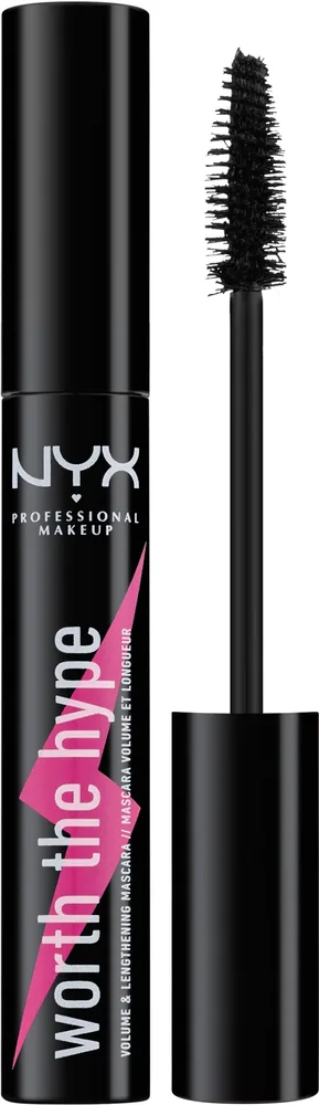 NYX Professional Makeup Tusz do rzęs - Тушь для ресниц NYX Worth The Hype объём и длина ресниц, оттенок Black
