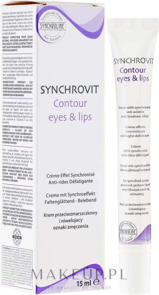 Synchroline Synchrovit Contour Eyes and Lips Cream крем для кожи вокруг глаз и губ против морщин с ретинолом 15 мл