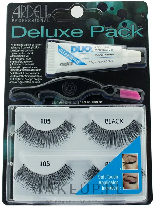 Накладные ресницы Ardell Deluxe Pack Lashes #105 With Applicator, с клеем и аппликатором