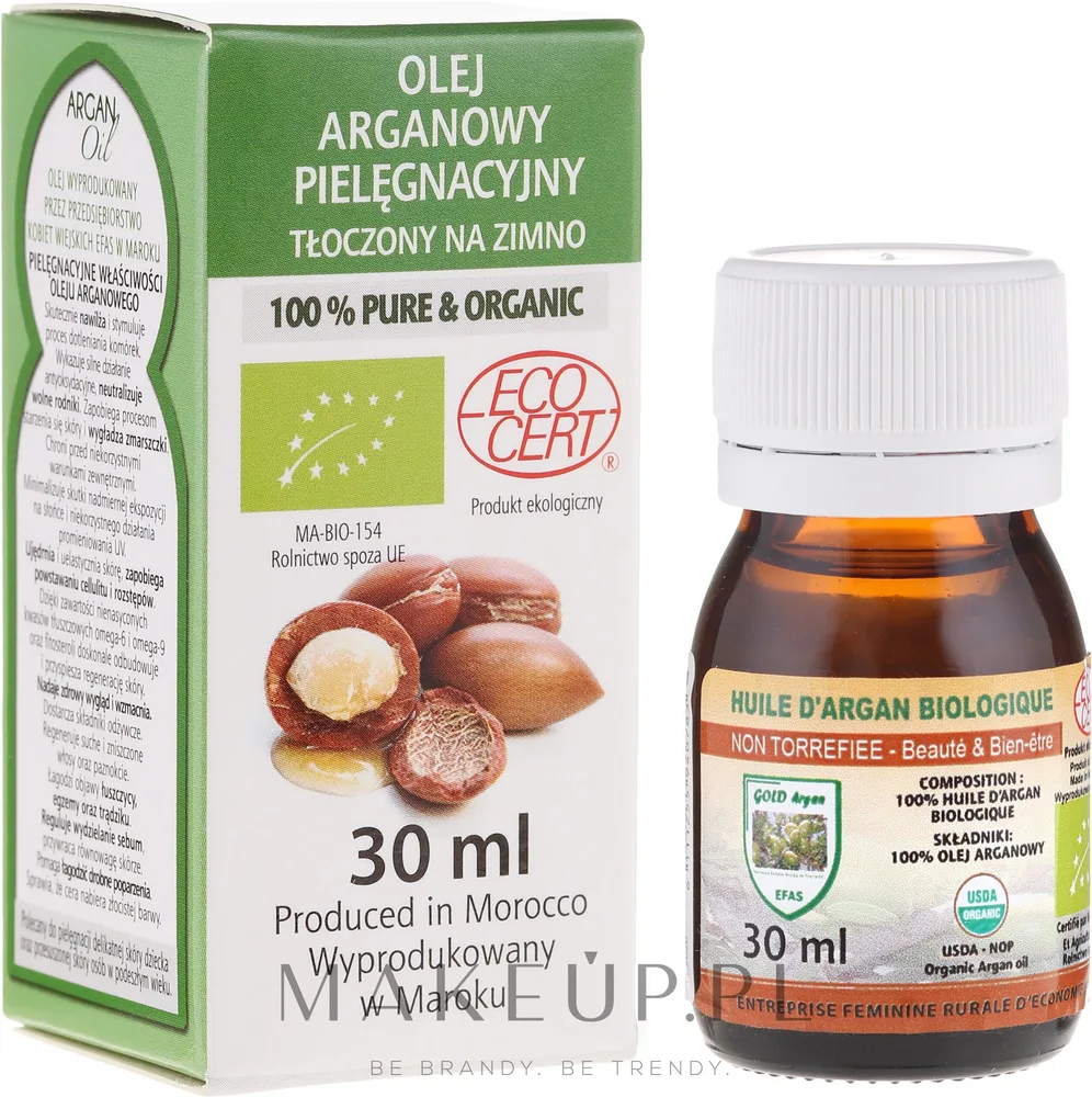 Аргановое масло Efas 100% BIO для кожи волос и ногтей
