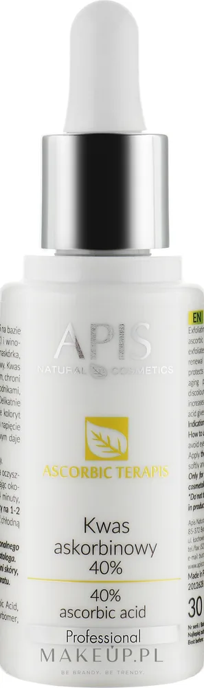 Аскорбиновая кислота 40% APIS Professional Ascorbic TerApis с винной кислотой, 30 мл