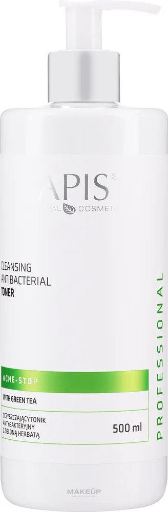 Лосьон-тоник для лица APIS Professional Acne-Stop очищающий с зеленым чаем для жирной кожи 500 мл
