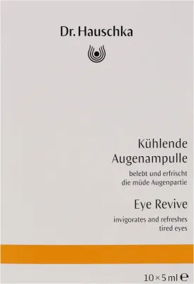 Dr Hauschka Eye Revive компрессы для кожи вокруг глаз освежающие 10 x 5 мл, в ампулах, для уставших глаз