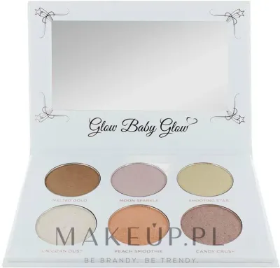 Палетка хайлайтеров для лица Sosu by SJ Highlighter Kit шесть оттенков, прессованные и запечённые текстуры, 1 шт