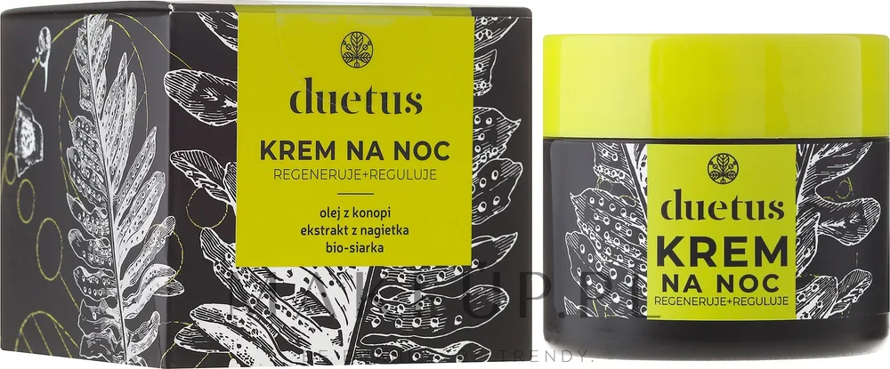 Ночной крем для лица Duetus для комбинированной и жирной кожи