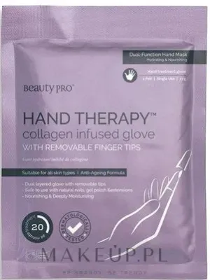 Маска-перчатки для рук BeautyPro Hand Therapy Collagen Infused Glove увлажняющая, с морским коллагеном, 17 г