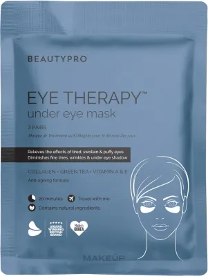 BeautyPro Collagen Mask Eye Therapy патчи для кожи вокруг глаз с коллагеном увлажняющие разглаживающие от отеков 3 x 3.5 г