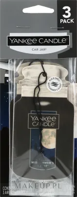 Набор ароматизаторов для автомобиля Yankee Candle Car Jar Midsummer’s Night Air Fresheners, в форме свечи, до четырёх недель, 3 шт