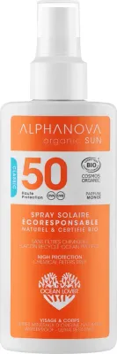 Солнцезащитный спрей Alphanova Sun Protection Spray SPF 50, нежирный, 125 г