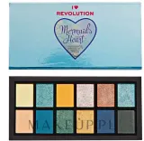 I Heart Revolution Paleta cieni do powiek - Палетка теней для век Makeup Revolution Mermaid’s Heart Eyeshadow Palette, 12 оттенков, 9 г — фото 1