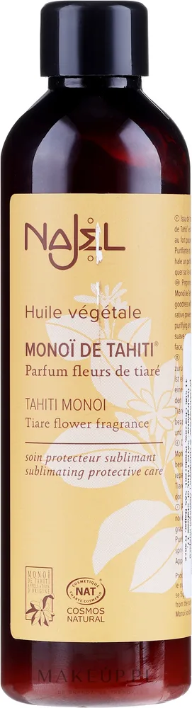 Масло монои Najel Tahiti Monoi таитянское для тела 125 мл