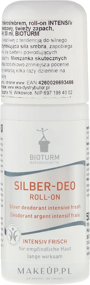 Дезодорант шариковый с серебром Bioturm Silver Fresh No.32