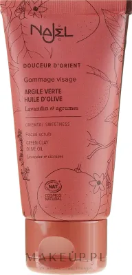 Скраб для лица Najel Face Scrub Oriental Sweetness с оливковым маслом и косточками оливы, для еженедельного применения, 75 мл