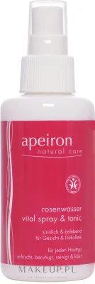 Вода-спрей розовая для лица Apeiron Rose Water Vital Spray Tonic, тонизирующая, 100 мл