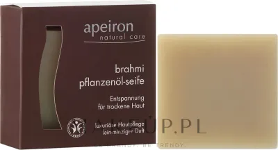Натуральное мыло Apeiron Brahmi с брахми и зелёной глиной для сухой кожи, 100 г