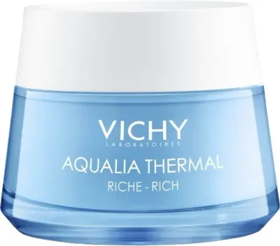 Vichy Aqualia Thermal Rich Cream крем для лица насыщенный увлажняющий с гиалуроновой кислотой 50 мл, крем для сухой кожи, дневной увлажняющий крем