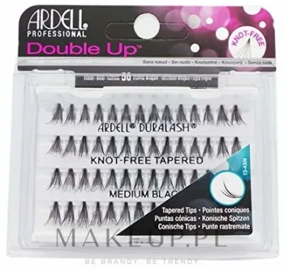 Накладные ресницы-кепки Ardell Double Up Knot-Free Tapered Medium Black из натурального волоса, 56 шт