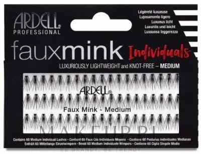 Накладные ресницы-кепки Ardell Faux Mink Individuals Luxuriously Lightweight And Knot-Free Medium без узелков, 56 шт