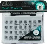 Накладные ресницы-кепки Ardell Soft Touch Trios Medium Black из натурального волоса, 32 шт — фото 1