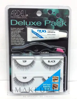 Накладные ресницы Ardell Deluxe Pack 109 Black с аппликатором, две пары