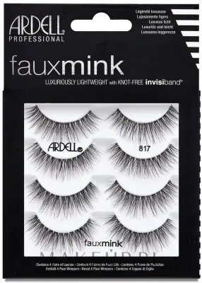 Накладные ресницы Ardell Faux Mink Luxuriously Lightweight Knot-Free 817 из натурального волоса, 8 шт