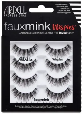 Накладные ресницы Ardell Faux Mink Multipack Wispies чёрные, 8 шт