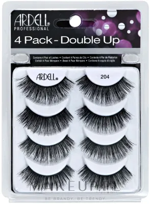 Накладные ресницы Ardell Double Up 4 Pack 204 Lashes из натуральных волос, 4 пары, 8 шт