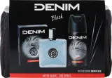 Набор для мужчин Denim Black бальзам после бритья дезодорант и косметичка 100+150 мл — фото 1