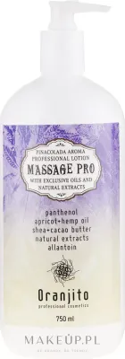 Молочко для массажа Пина колада Oranjito Massage Pro Pina Colada Massage Body Milk, с цветочным ароматом, 750 мл