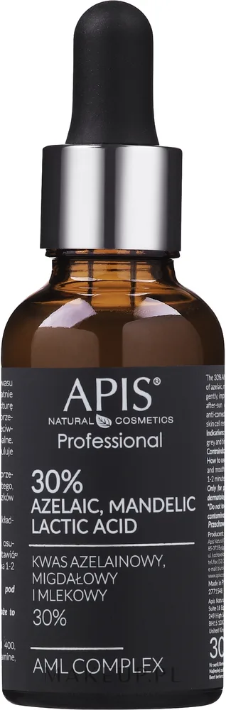 Комплекс кислот 30% APIS Professional AML Complex: азелаиновая, миндальная, молочная, 30 мл
