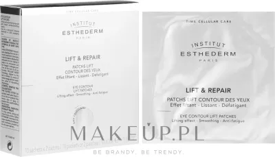 Institut Esthederm Lift and Repair патчи для кожи вокруг глаз лифтинговые Eye Contour Lift Patches, против отёков, с кофеином и эсцином, 10 x 3 мл