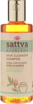 Шампунь для волос Sattva Cleanser Shampoo Honey Almond травяной, с мёдом и миндальным маслом, 210 мл