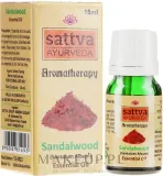 Эфирное масло сандалового дерева Sattva Ayurveda для ароматерапии, ингаляций и ванны 10 мл — фото 1
