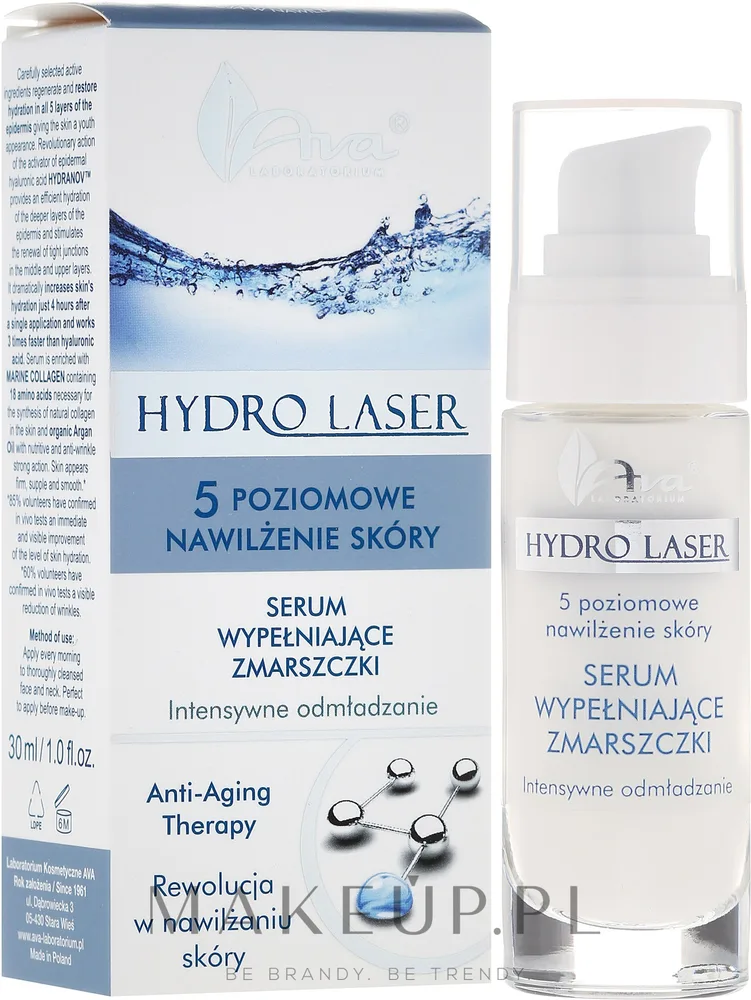 AVA Laboratorium AVA Laboratorium Hydro Laser - Сыворотка для лица AVA Hydro Laser филлер морщин с аргановым маслом и морским коллагеном 30 мл