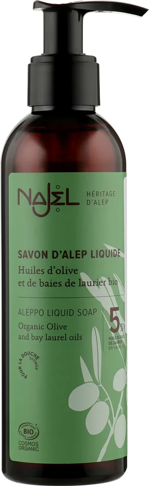 Жидкое алеппское мыло Najel Aleppo Liquid Soap с оливой и лавром, 200 мл