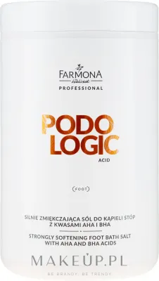 Соль для ванночек для ног Farmona Professional Podologic Acid сильно смягчающая, с кислотами AHA и BHA, 1250 г