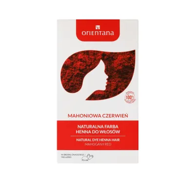 Краска для волос растительная натуральная Orientana Bio Henna, на основе лавсонии, для длинных волос, 100 г