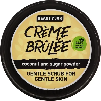 Beauty Jar Creme Brulee скраб для лица деликатный для чувствительной кожи 120 г, сахарный скраб с кокосовой стружкой и маслом какао