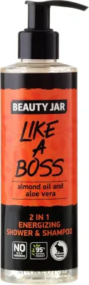Энергетизирующий гель для душа и шампунь 2 в 1 для мужчин Like A Boss Beauty Jar 2in1 Energizing Shower & Shampoo, 250 мл