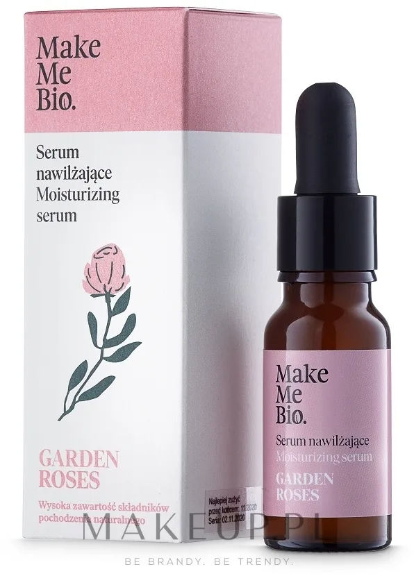Сыворотка для лица Make Me Bio Garden Roses питательная натуральная с розовой водой для сухой и чувствительной кожи 15 мл