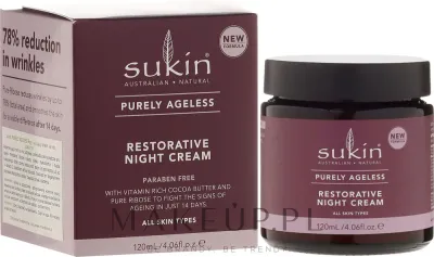 Крем для лица Sukin Purely Ageless ночной восстанавливающий для зрелой кожи 120 мл/ Сьюкин