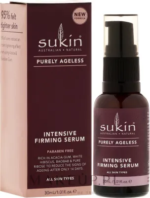 Sukin Purely Ageless интенсивная укрепляющая сыворотка для лица антивозрастная натуральная с маслом шиповника 30 мл