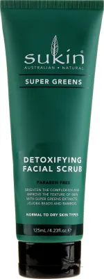Sukin Super Greens Detoxifying Facial Scrub скраб для лица очищающий с бамбуком 125 мл