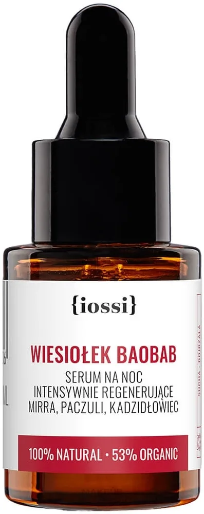 Ночная масляная сыворотка для лица Iossi Энотера и баобаб интенсивно восстанавливающая мини-формат 10 мл